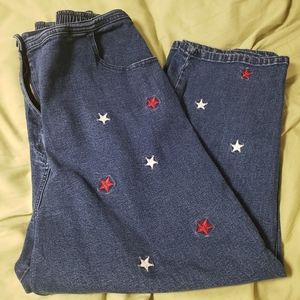 Large Quacker Factory Jean Star Capris
